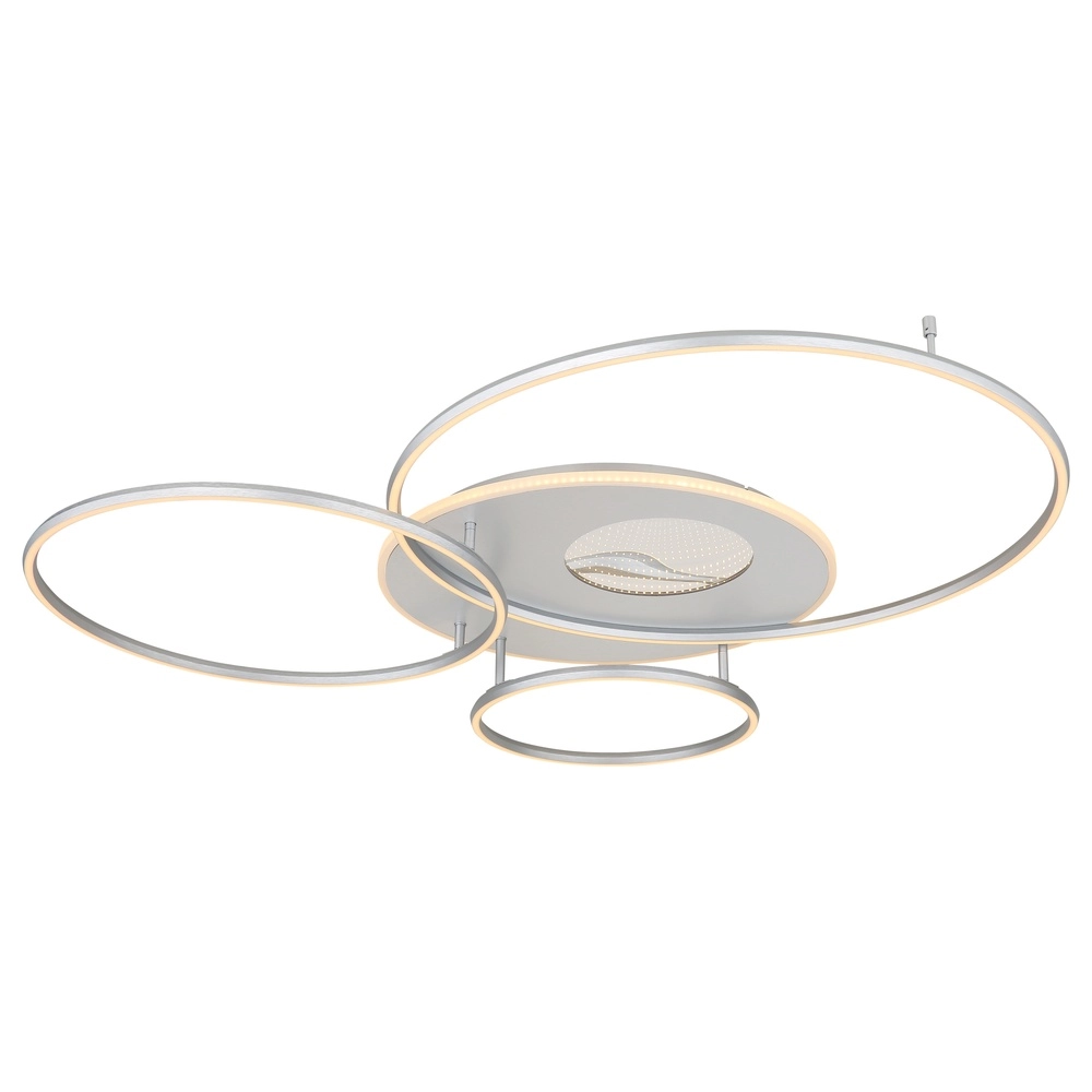 Moderne plafondlamp Invertina zilvergrijs 126cm Globo 9007371468836