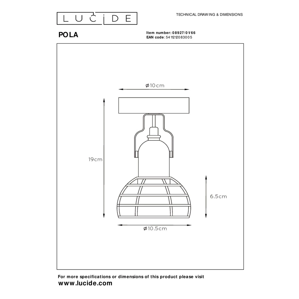 Plafondlamp Pola roze Lucide 5411212083005