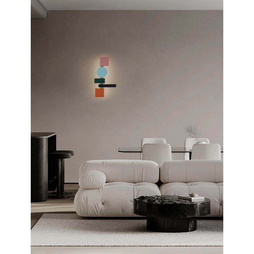 Vrolijke wandlamp Margot gekleurd 68,2cm Lyora 5212017479716