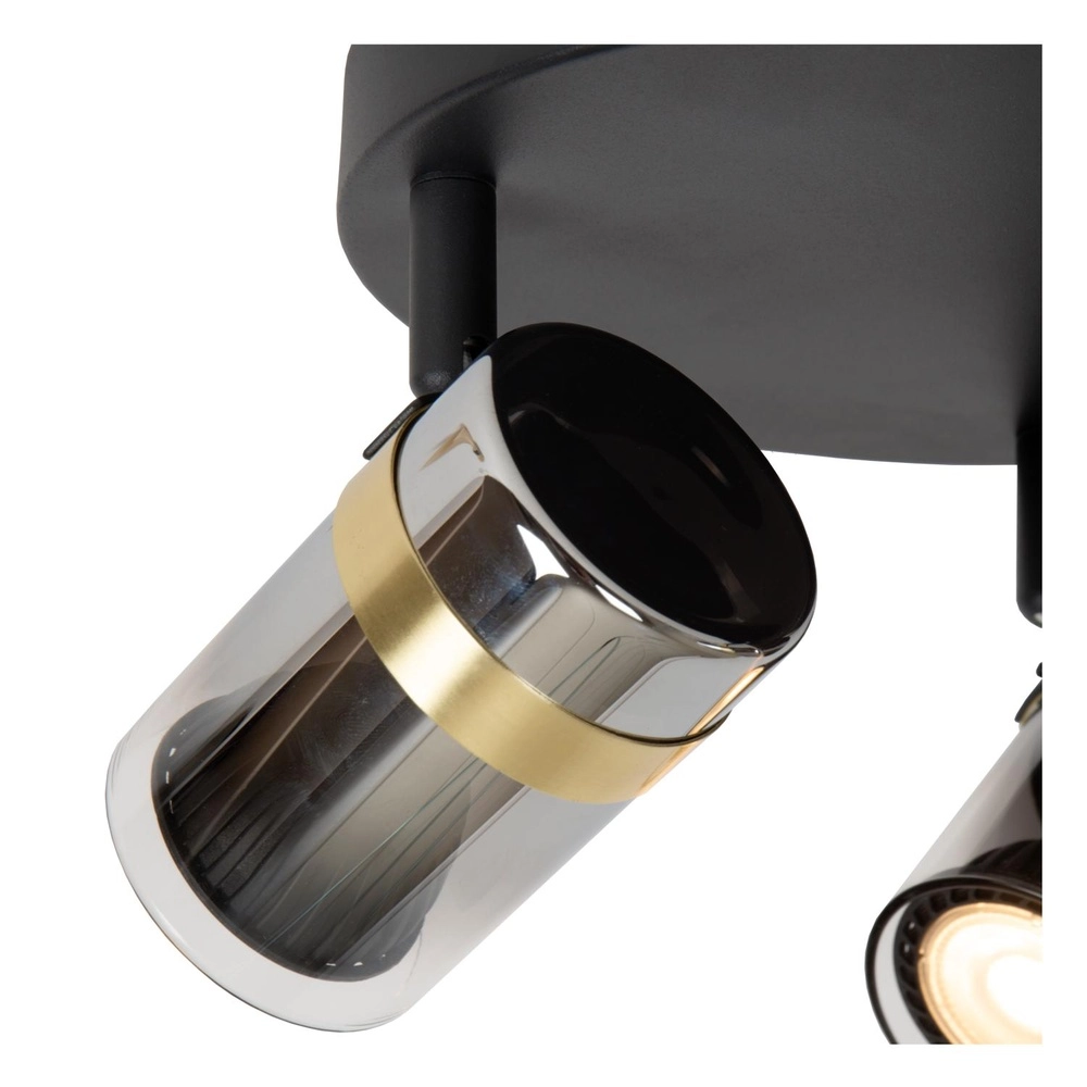 Plafondspot Upton 3-lichts zwart Lucide 5411212570048