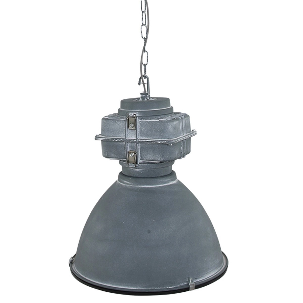 Landelijke hanglamp Fender 47cm vintage grijs