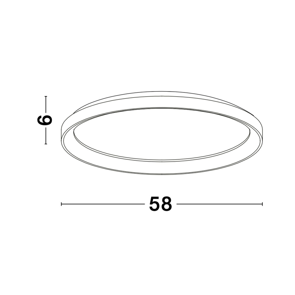Design plafonniere Pertino Ø 58cm wit Lyora 5212017446008