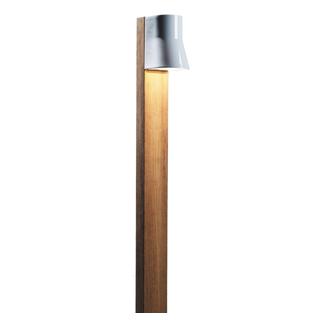 Houten tuinlamp Beacon Teak met wit