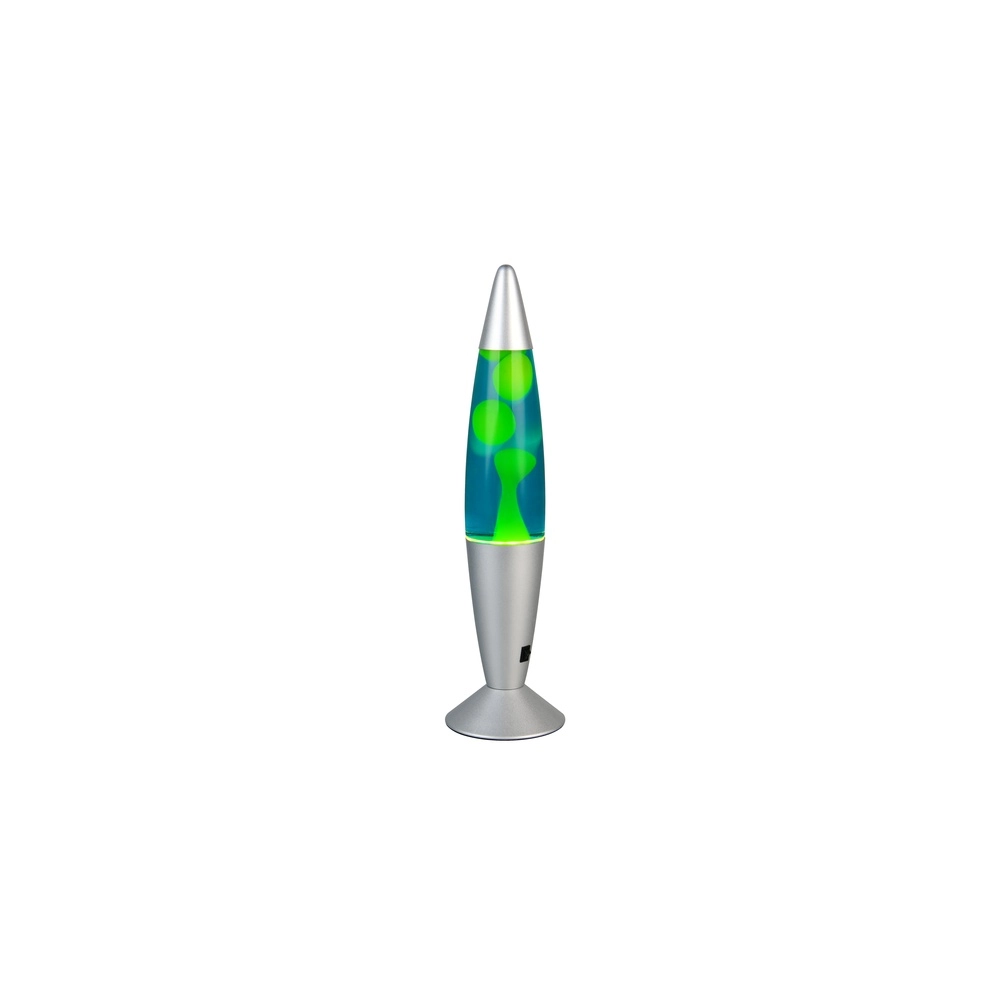 Lavalamp Vesuv zilver met groen Trio 4017807668407