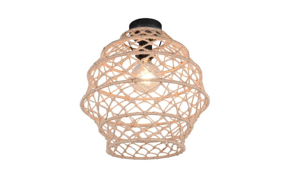 Rotan plafondlamp Hive Ø 38,5cm