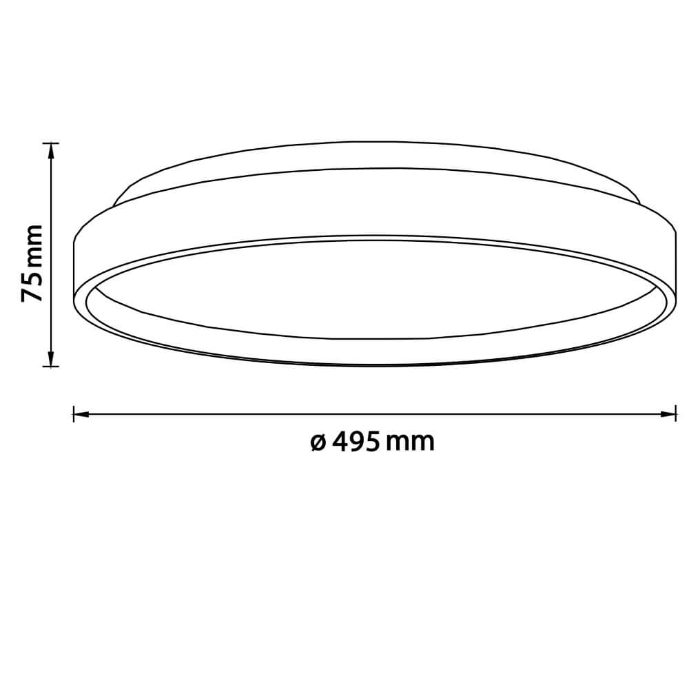Plafondlamp Alson Ø 49,5cm wit met hout Brilliant 4004353411274