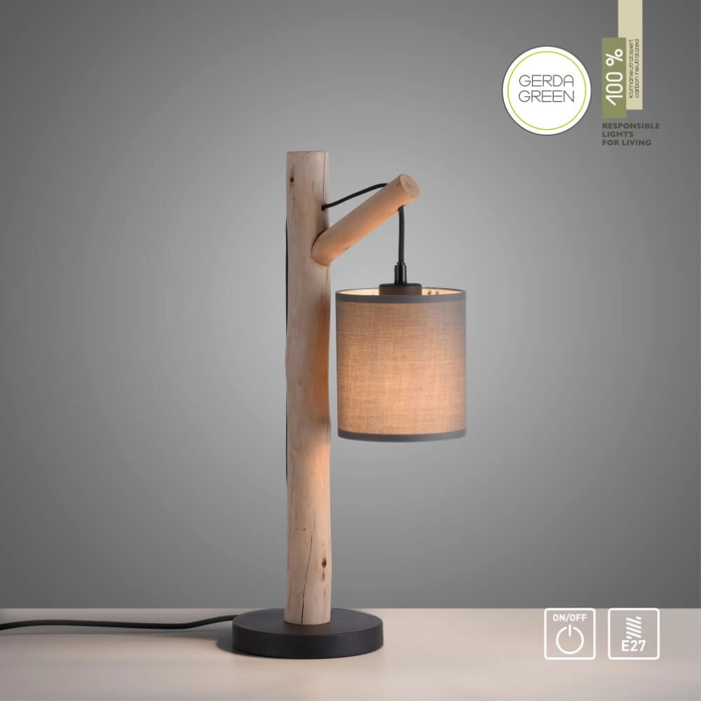 Landelijke tafellamp Green Tribu taupe Just Light 4043689995188