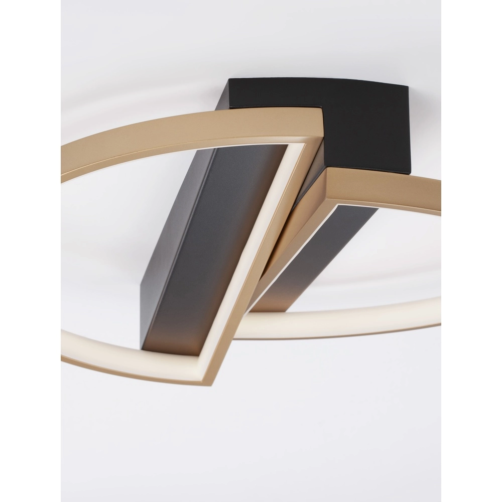 Design plafondlamp Elize zwart met goud Ø 43,2cm Lyora 5212017433152