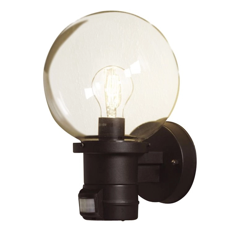 Bollamp Nemi met bewegingsmelder zwart
