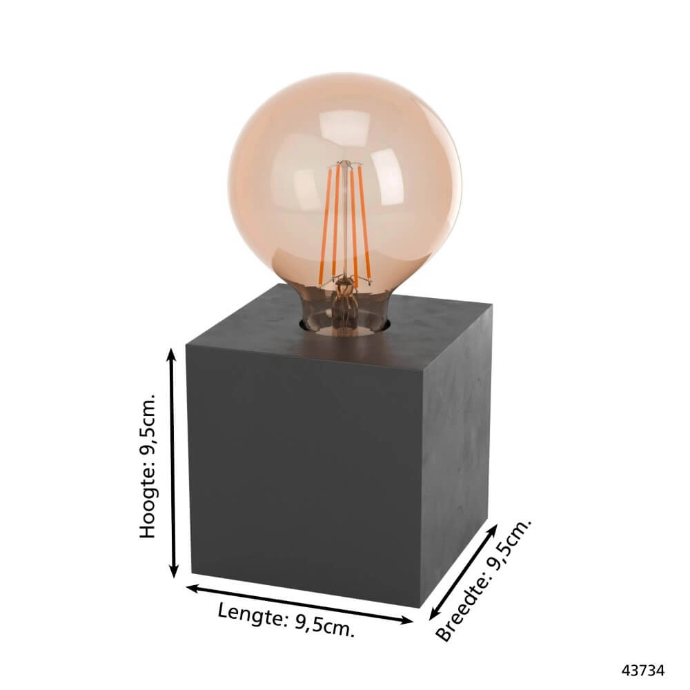 Tafellamp Prestwick 2 Donker hout Eglo 9002759437343