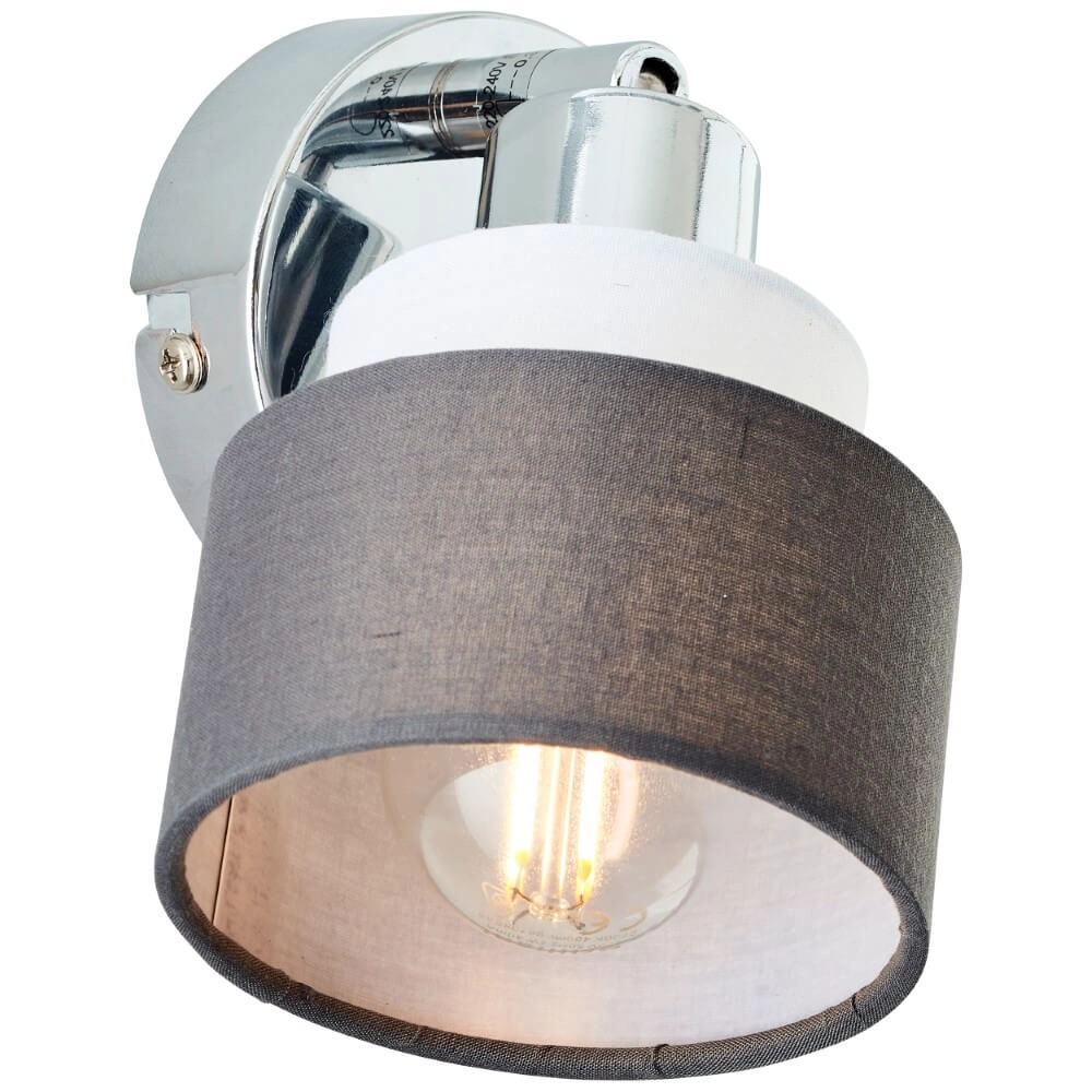 Wandlamp Naples chroom met wit Brilliant 4004353424168