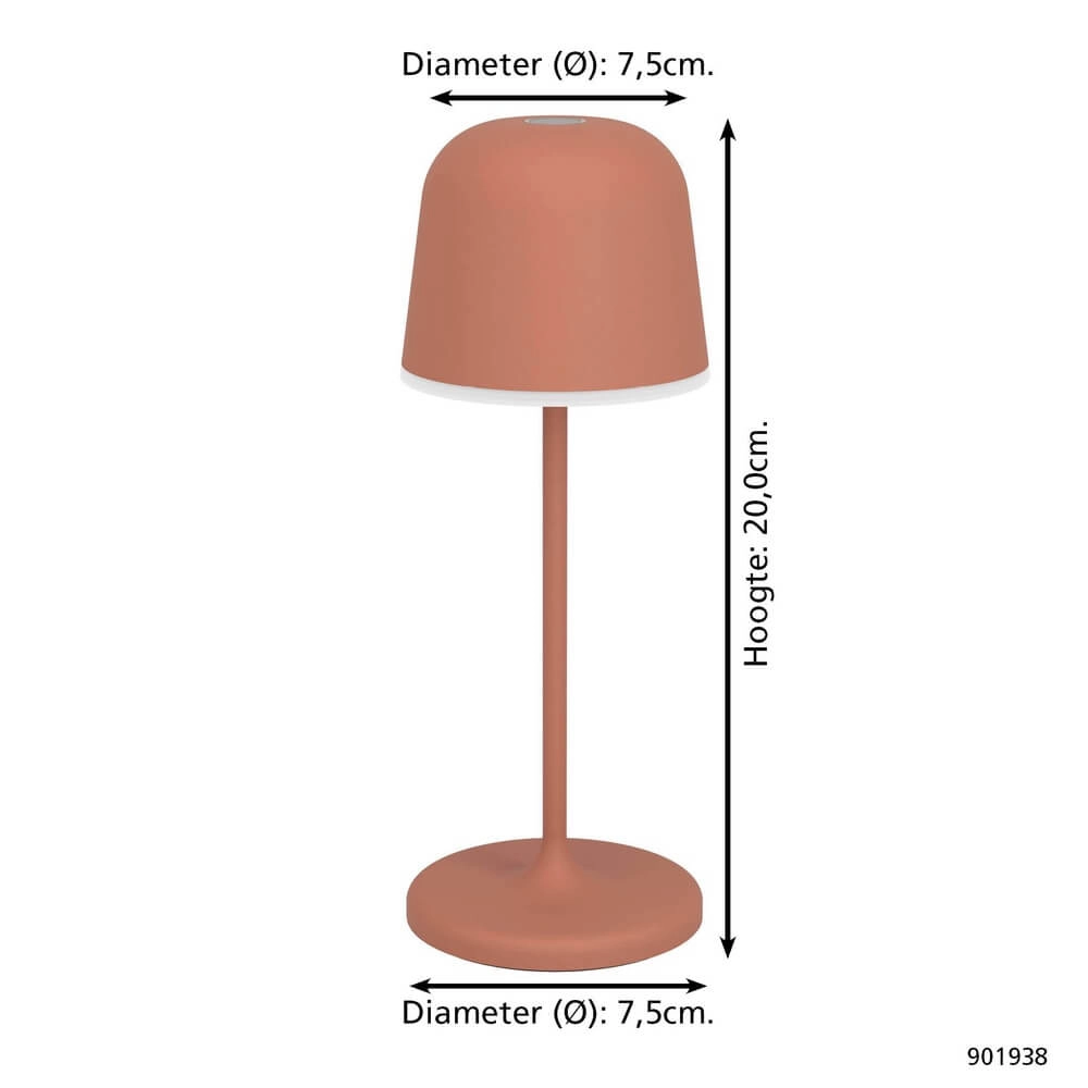 Tafellamp Mannera rood design Eglo 9008606355556
