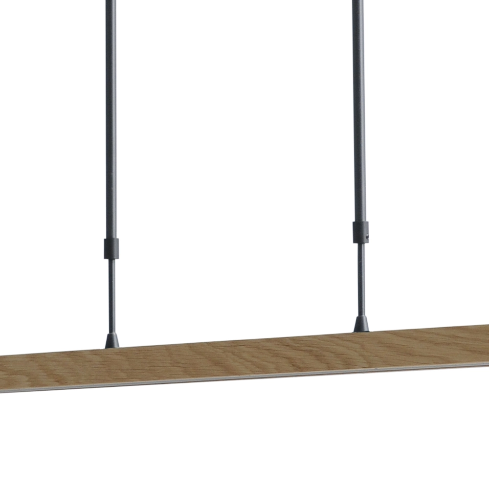 Hanglamp Oak zwart nikkel met hout 104cm Masterlight 8718121201863