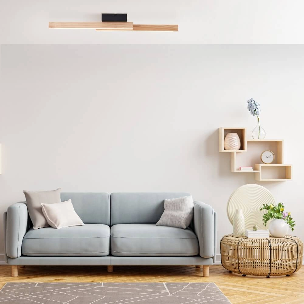 Houten plafondlamp Arion 62cm Brilliant 4004353425790