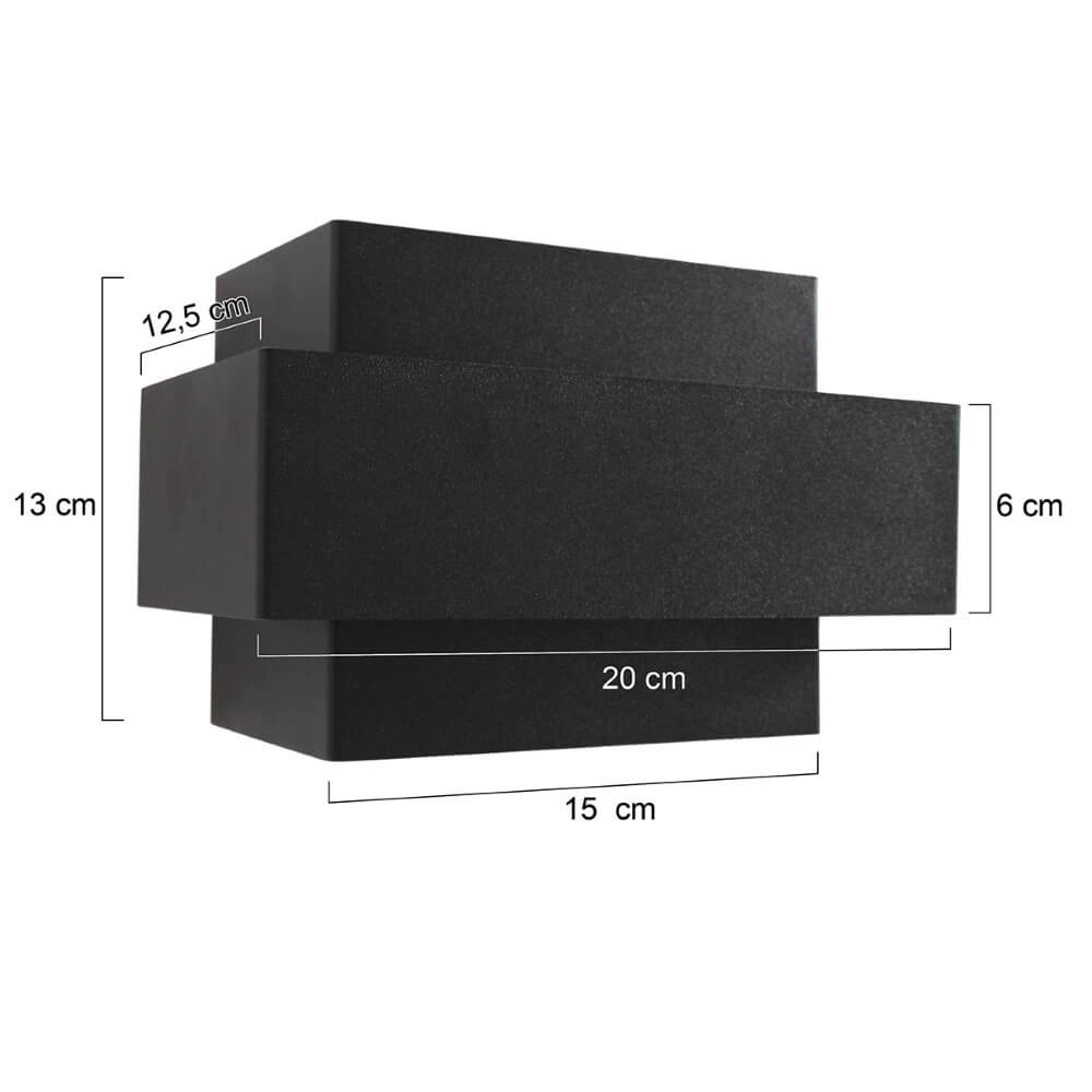 Zwarte wandspot Muro langwerpig Steinhauer 8712746152715