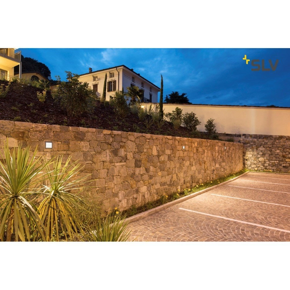 Inbouwlamp vierkant Downunder Out L led antraciet SLV 4024163148146