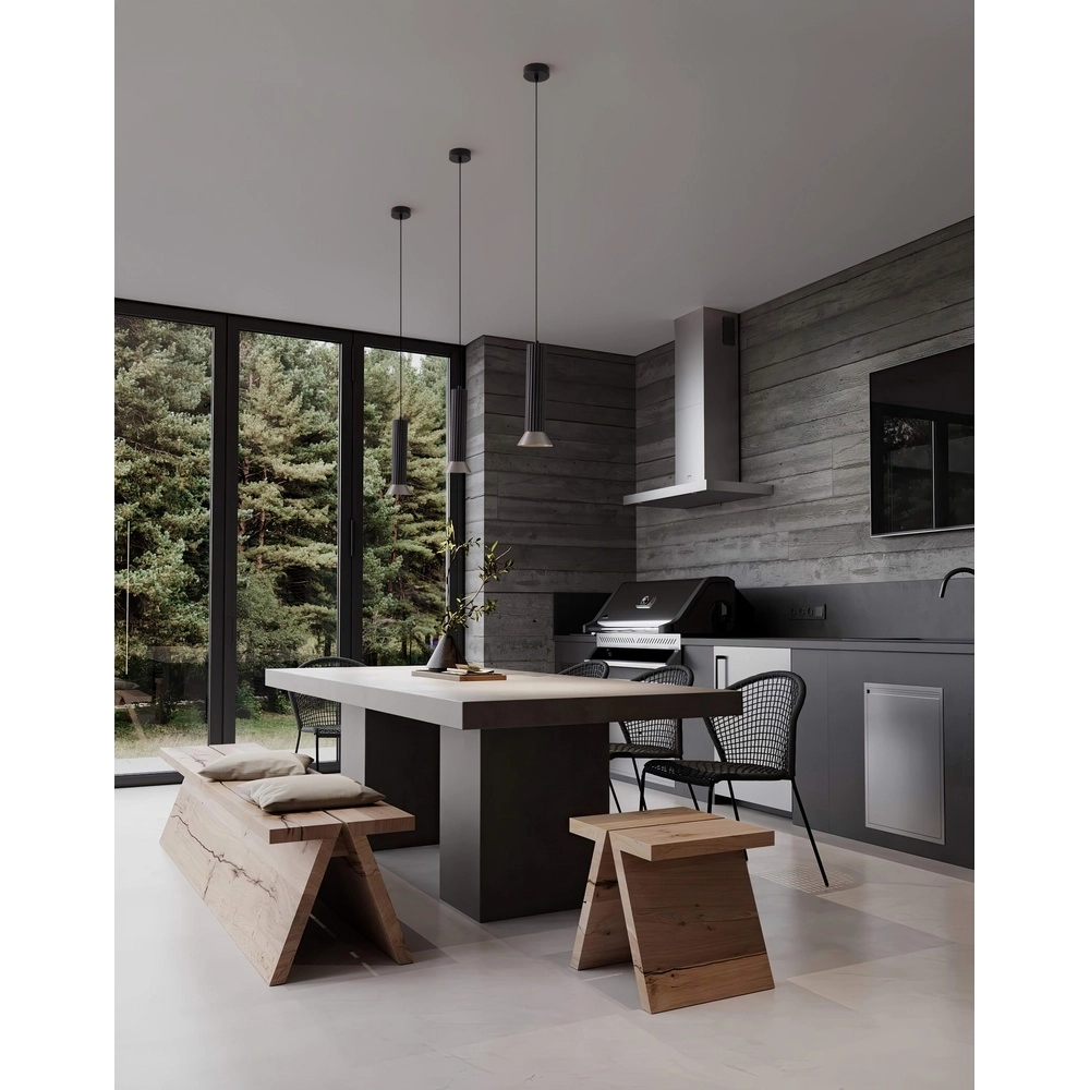 Hanglamp Luvia zwart met brons Lyora 5212017475589