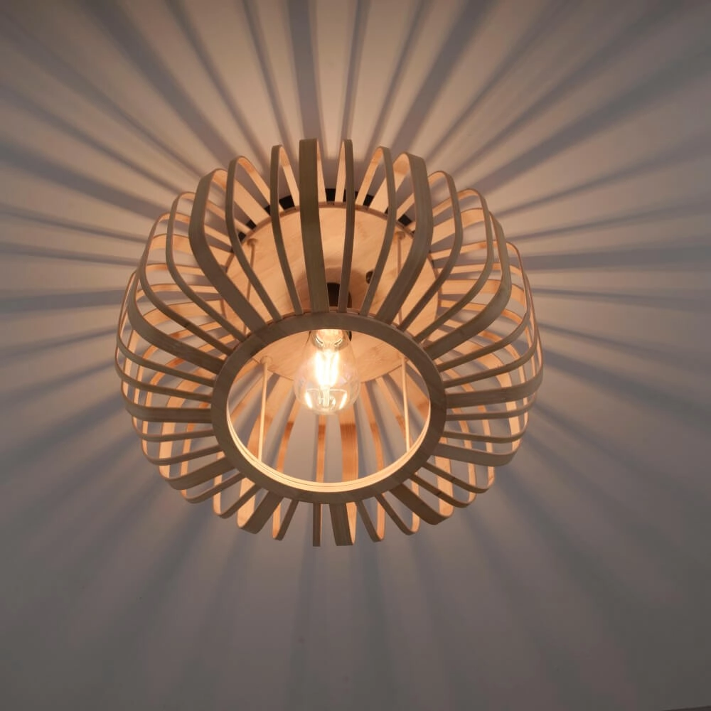Plafondlamp hout Racoon Ø 42cm Just Light 4043689984366