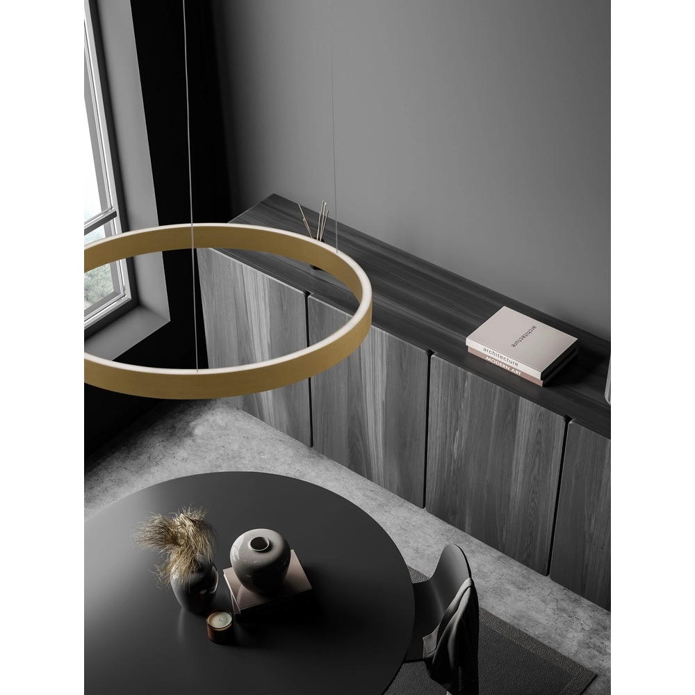 Gouden hanglamp Elowen design Ø 60cm Lyora 5212017439062