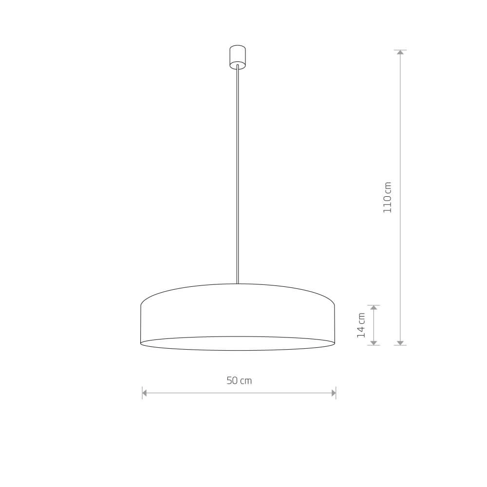 Grijze hanglamp Turda Ø 50cm Lyora 5903139894692