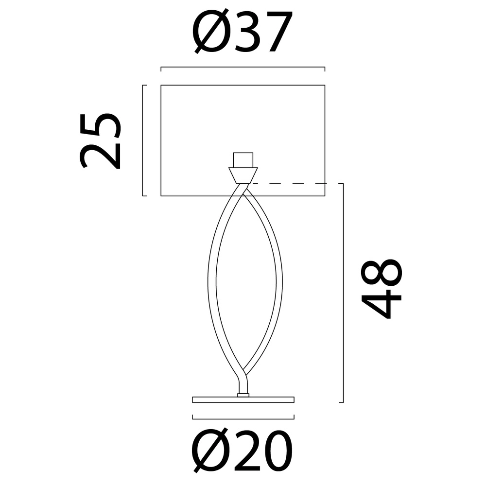 Schemerlamp Terry Duno cacao Ø 37cm Masterlight 8718121437057