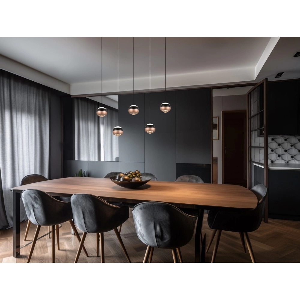 Design hanglamp Orbit 5-lichts recht Trio 4017807578843