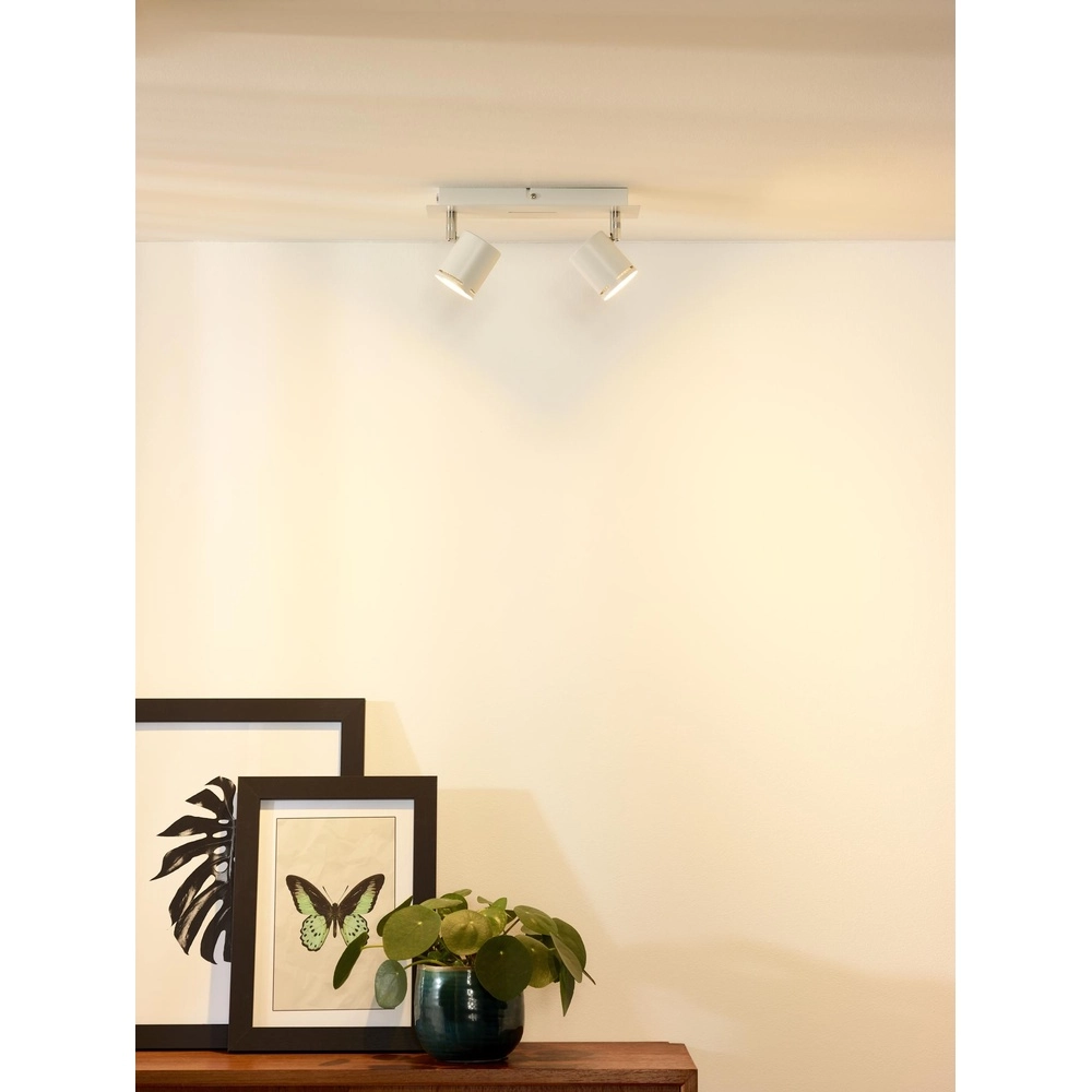 Plafondspot Rilou 2-lichts dimbaar wit Lucide 5411212261977
