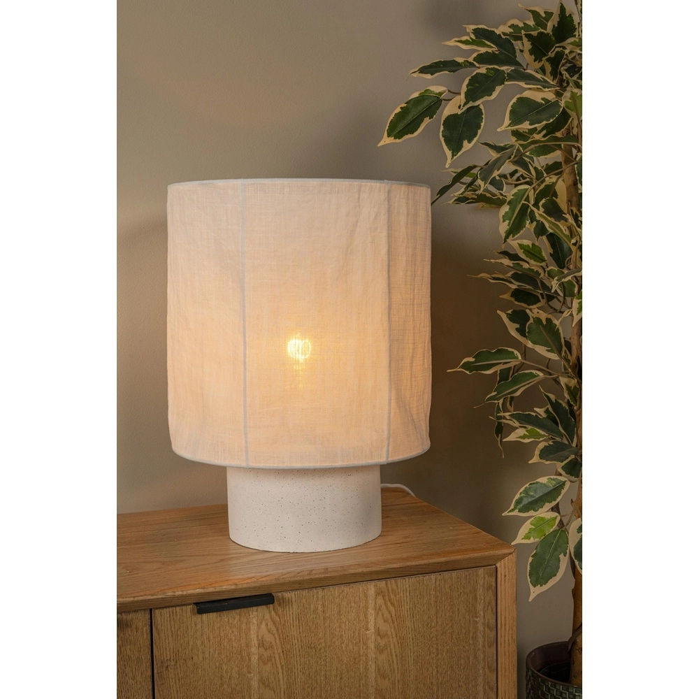 Tafellamp Tissaja Ø 30cm wit Lucide 5411212061607