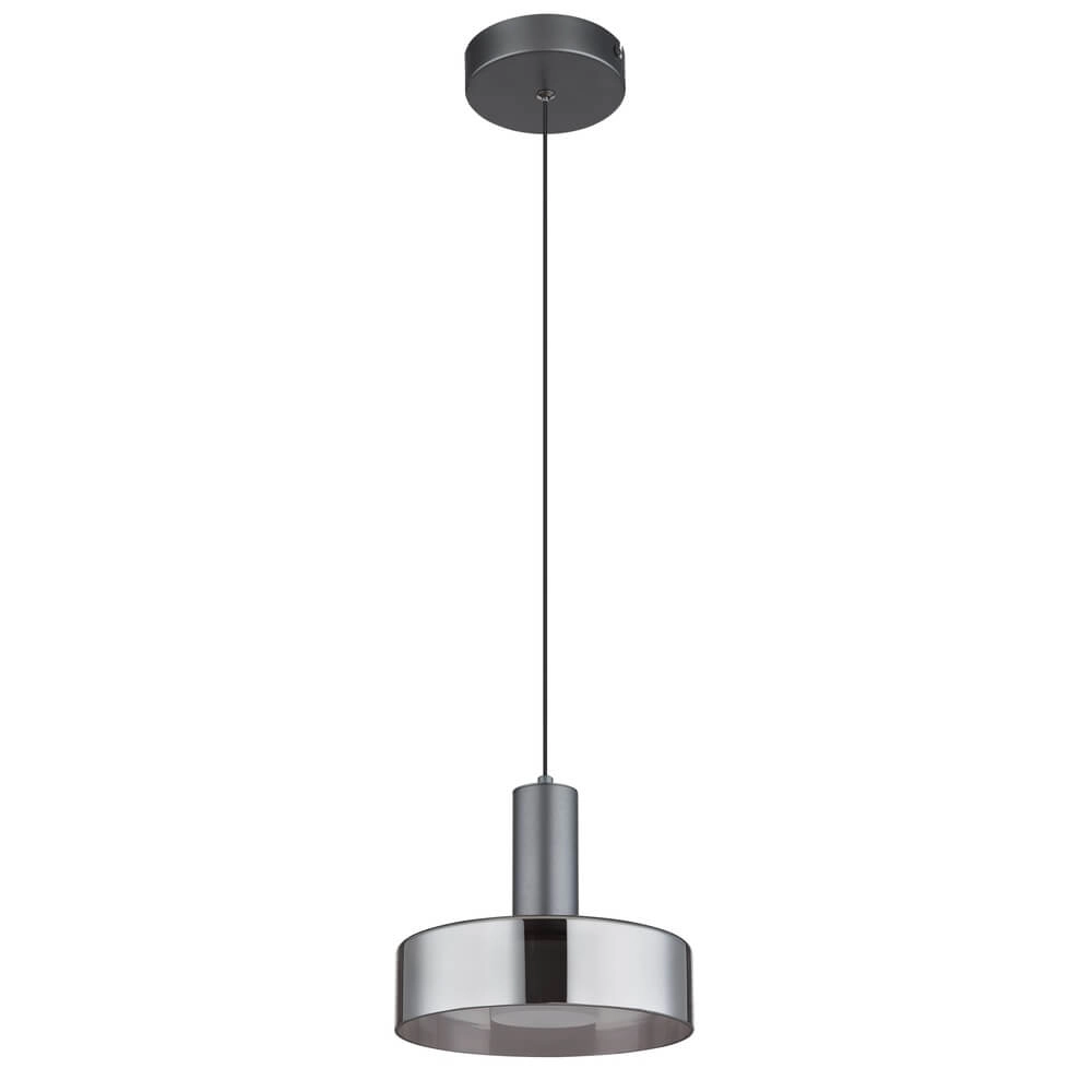 Strakke hanglamp Grant grijs Ø 22cm Globo 9007371474899