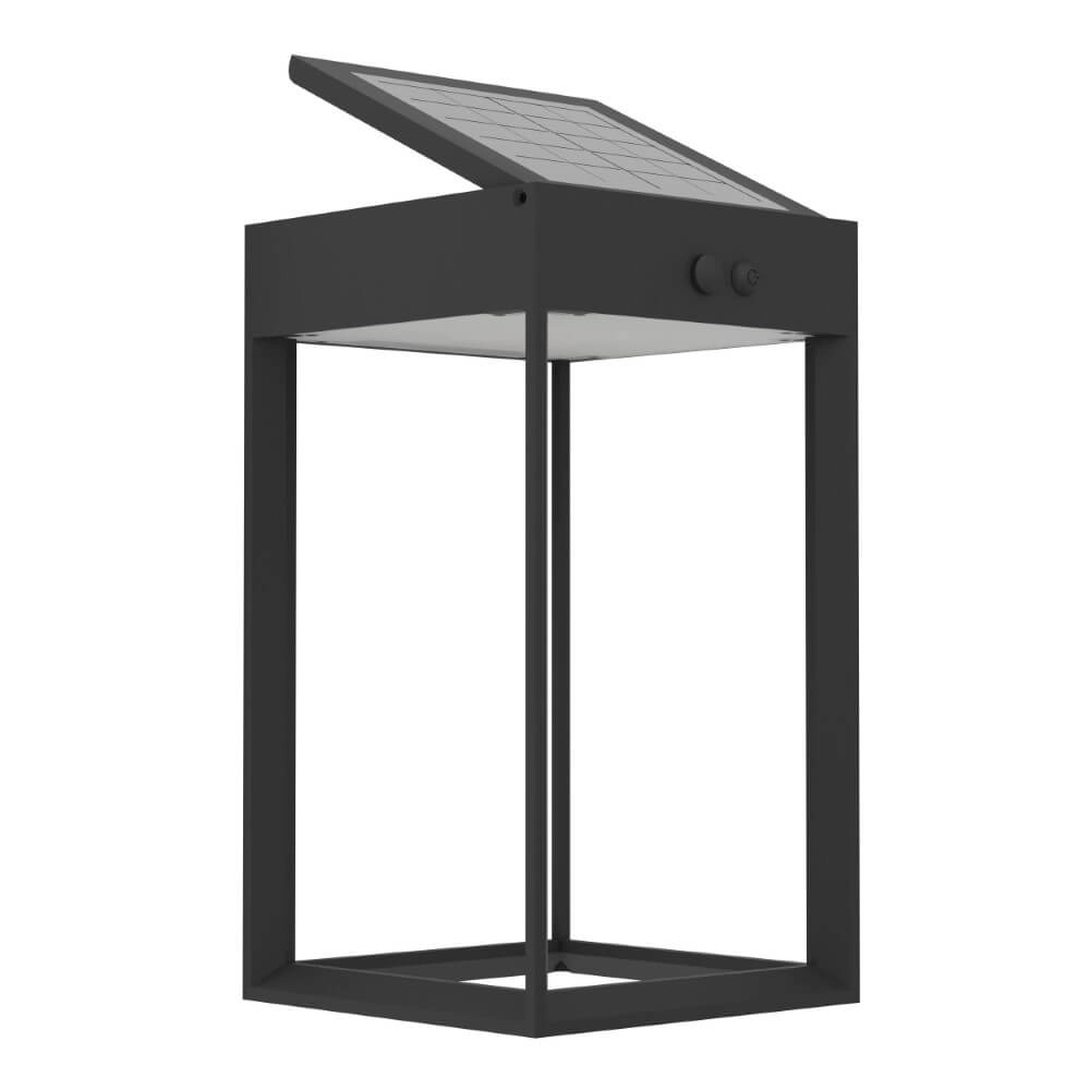 Solar wandlamp Suzzara zwart