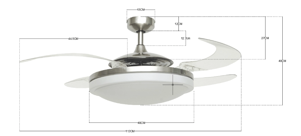 RVS plafondventilator Fanway Evo 2 Ø 122cm Beacon 9333509085836