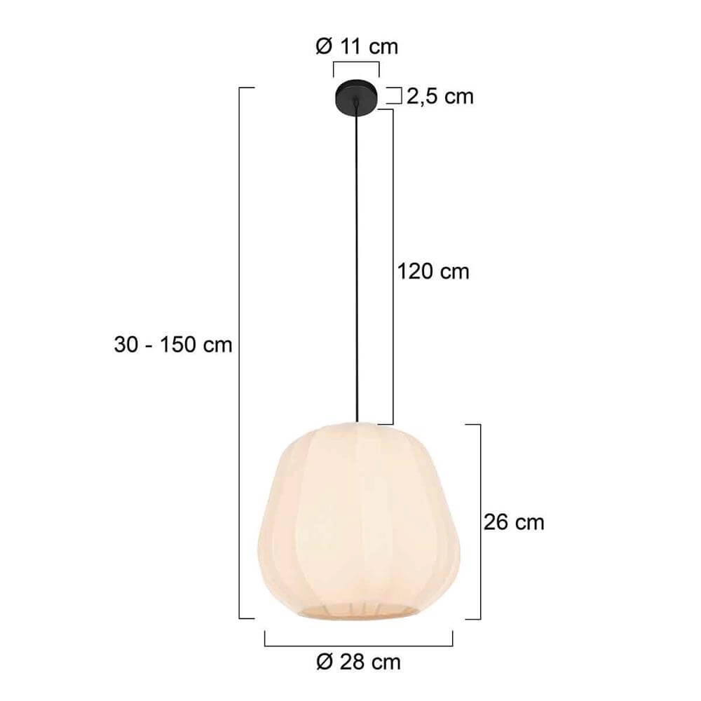 Hanglamp Sable crème Ø 28cm Steinhauer 8712746176421