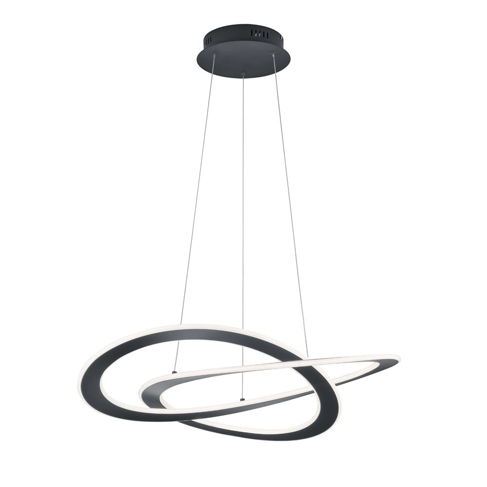 Design hanglamp Oakland Ø 71cm zwart Trio 4017807430493
