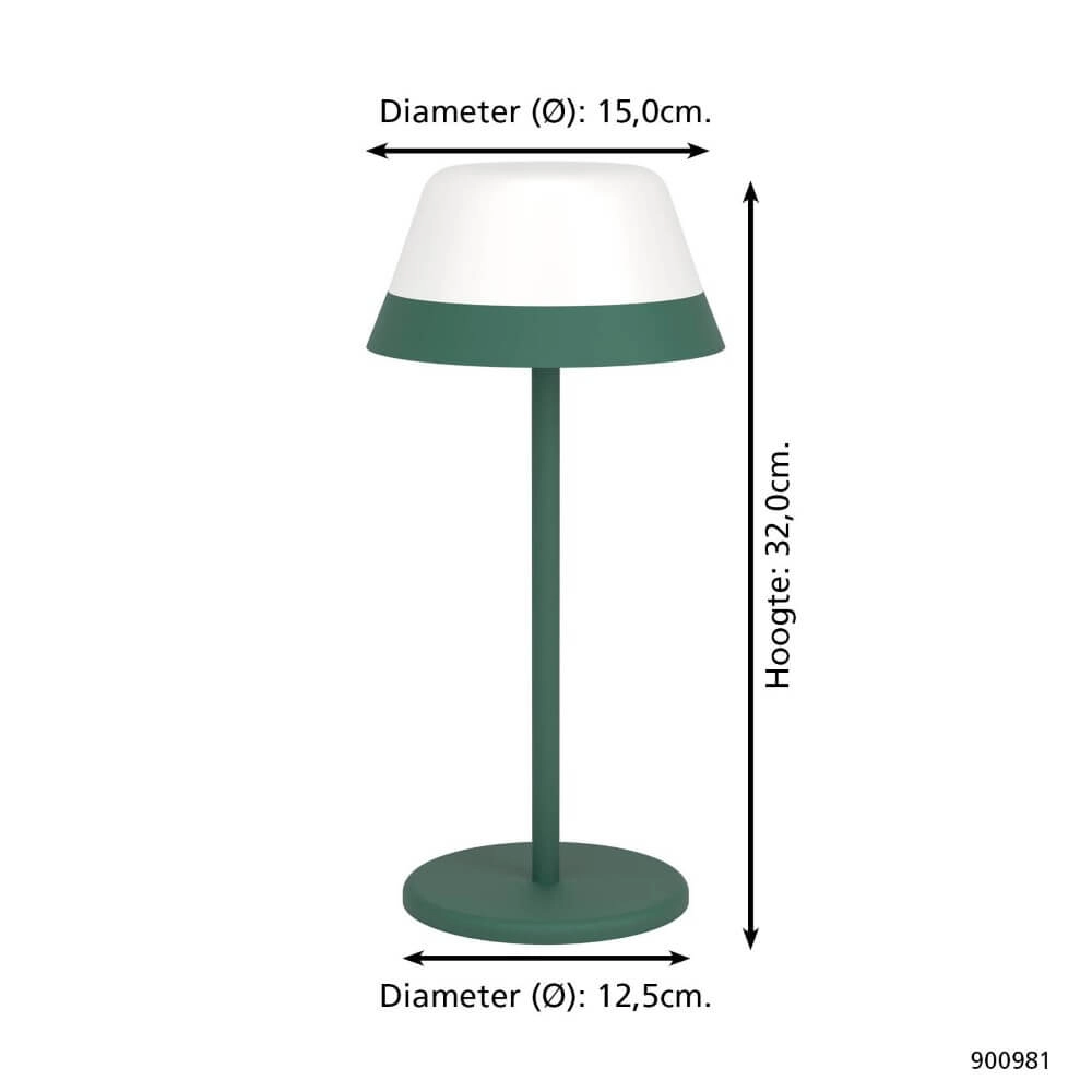 Tafellamp Meggiano design groen Eglo 9008606297719