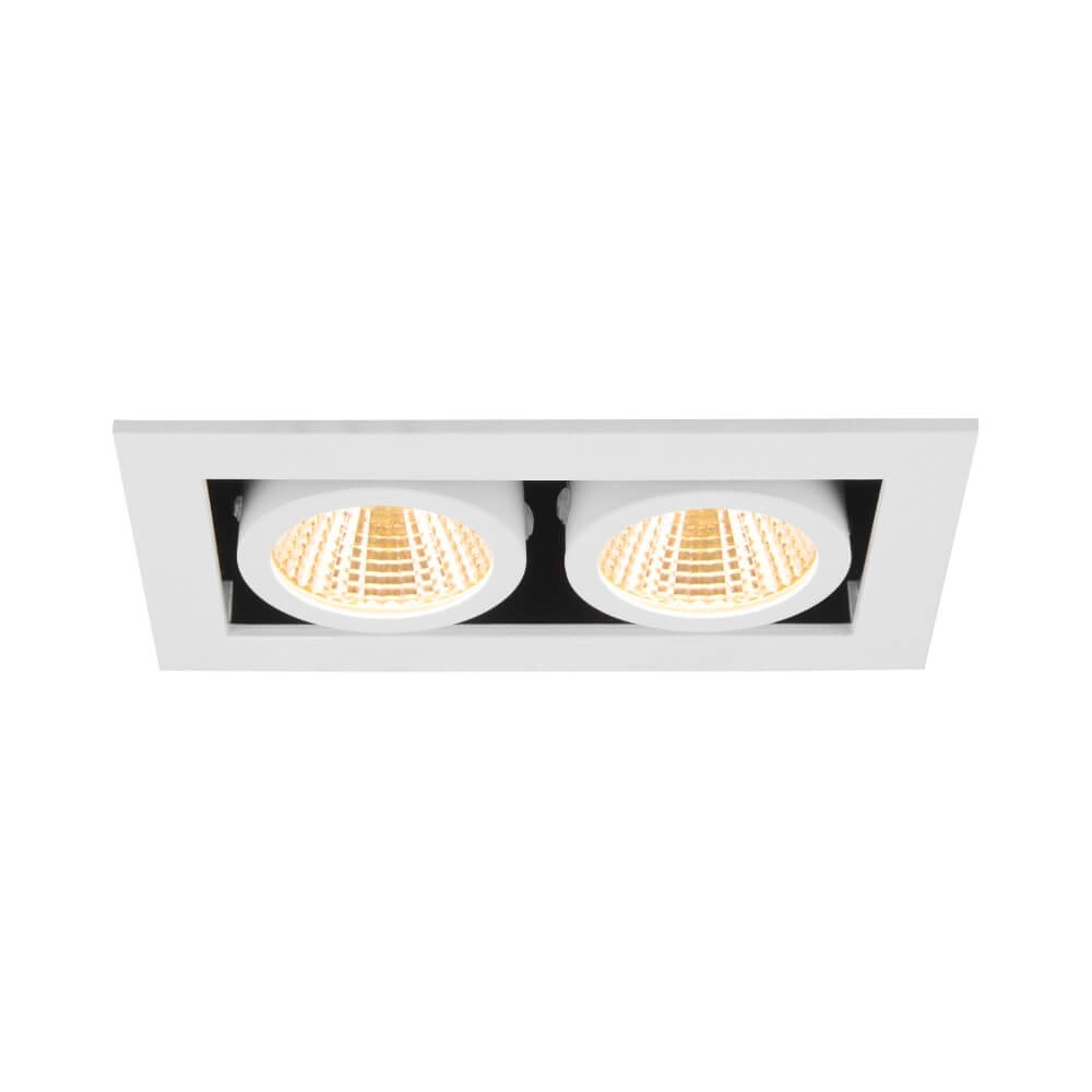 Vierkante led inbouwspot Kadux Double 2x Led - wit - 3000K SLV 4024163279079
