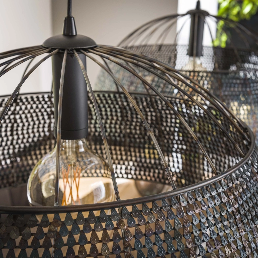 XXL eetkamer hanglamp Armor 2x Ø 60cm Lyora 8716803512924