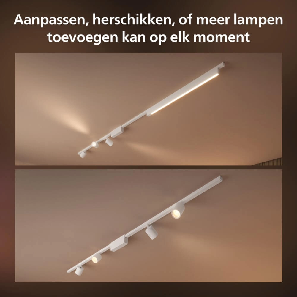 Hue Perifo - White and color set van 2 wandspots en gradient zwart Philips 8719514407886