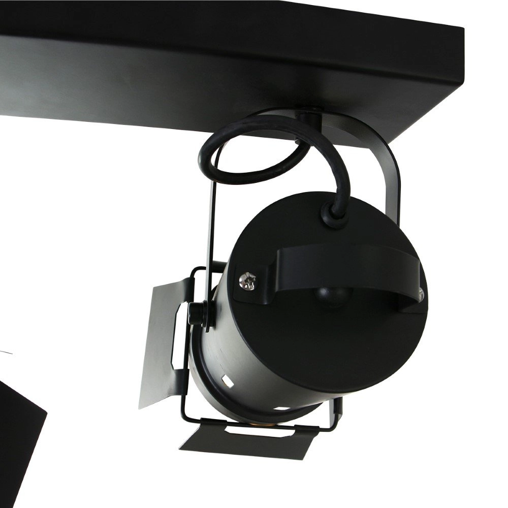 Zwarte opbouwspot Carre 2-lichts Steinhauer 8712746128024