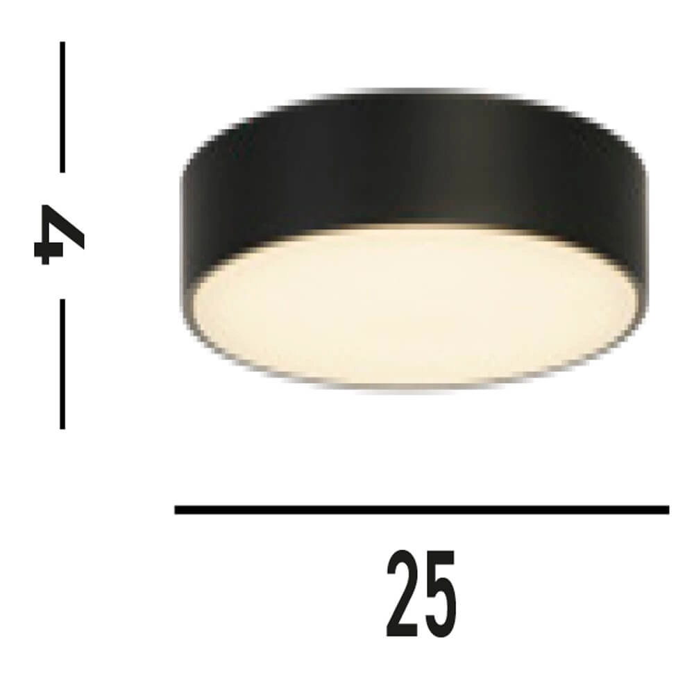 Plafondlamp Palma zwart met wit venster Searchlight 5053423273303