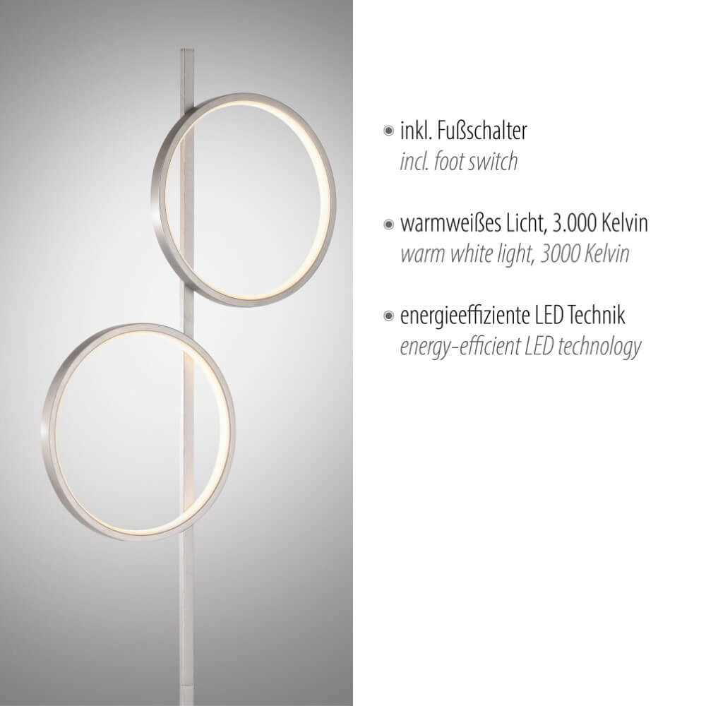 Vloerlamp Mini Ritus zilver Just Light 4043689002091