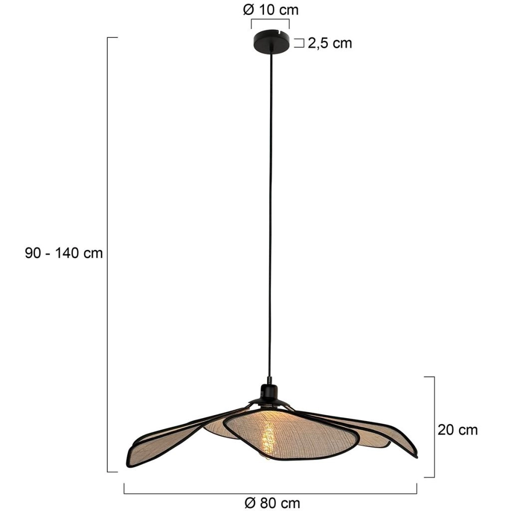 Hanglamp Lumaflora zwart Steinhauer 8712746181029