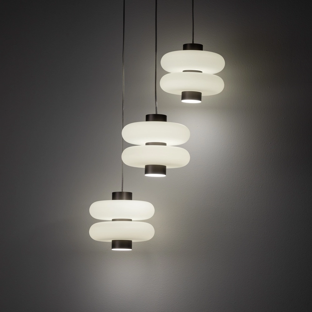 Design hanglamp Lunari Led 3-lichts grijs Lyora 5903139119825