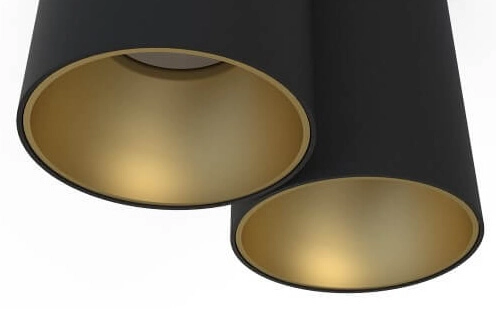 Plafondspot Eye Tone zwart met goud Lyora 5903139808798
