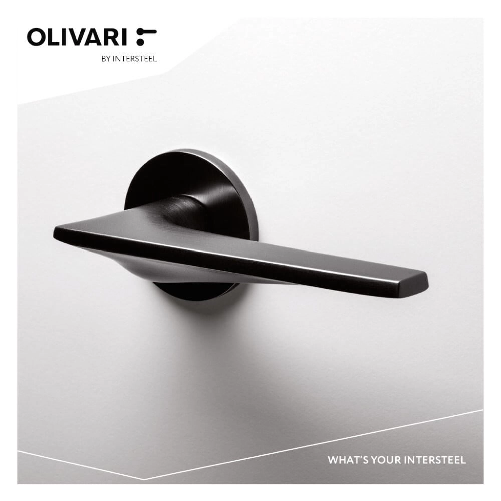 Design deurklink Twist antraciet Olivari 8714186478318