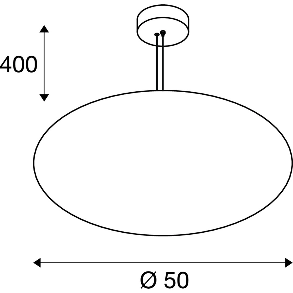 Hanglamp Olypso zwart Ø 50cm SLV 4024163316095