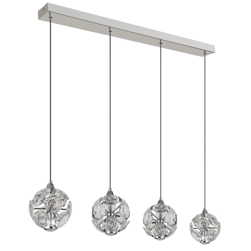 4-lichts hanglamp Virina chroom Globo 9007371481255