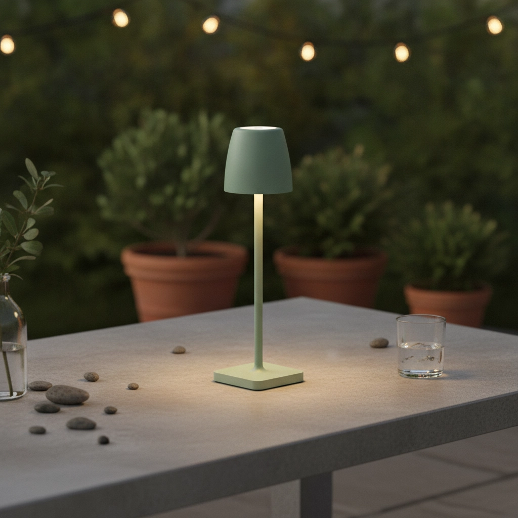 Tafellamp Colt groen oplaadbaar