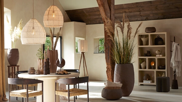 Japandi hanglamp Makassar crème Ø 50cm Light & Living 8717807706456