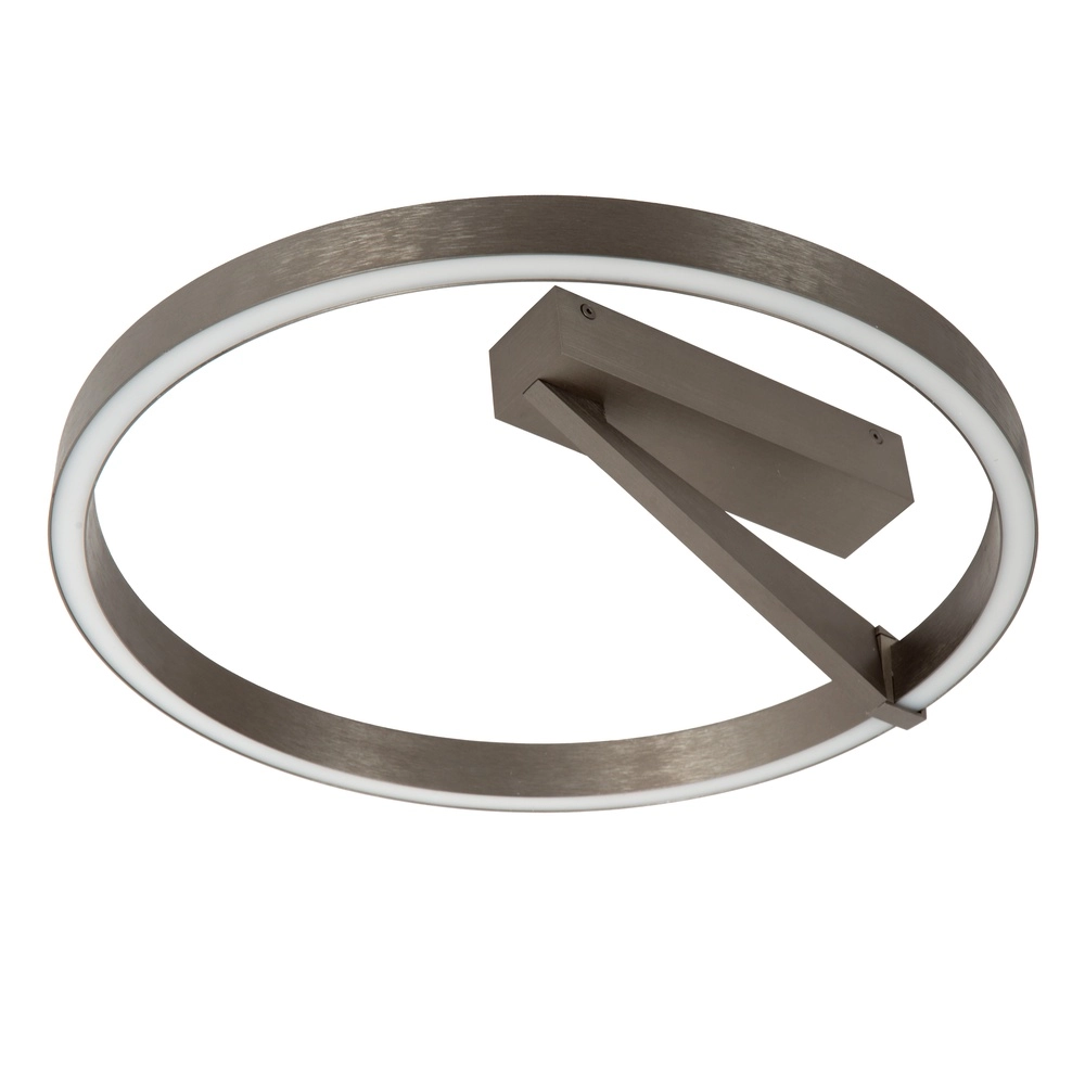 Design plafondlamp Applause Ø 40cm - geborsteld staal - met afstandsbediening Premium by Lucide 5411212221780