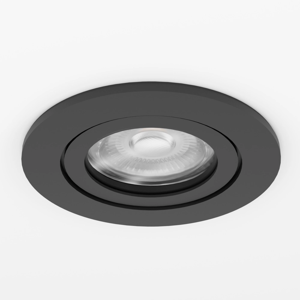 Inbouwspot Barranco zwart Ø 8,4cm IP44 - 3000K Eglo 9008606359165